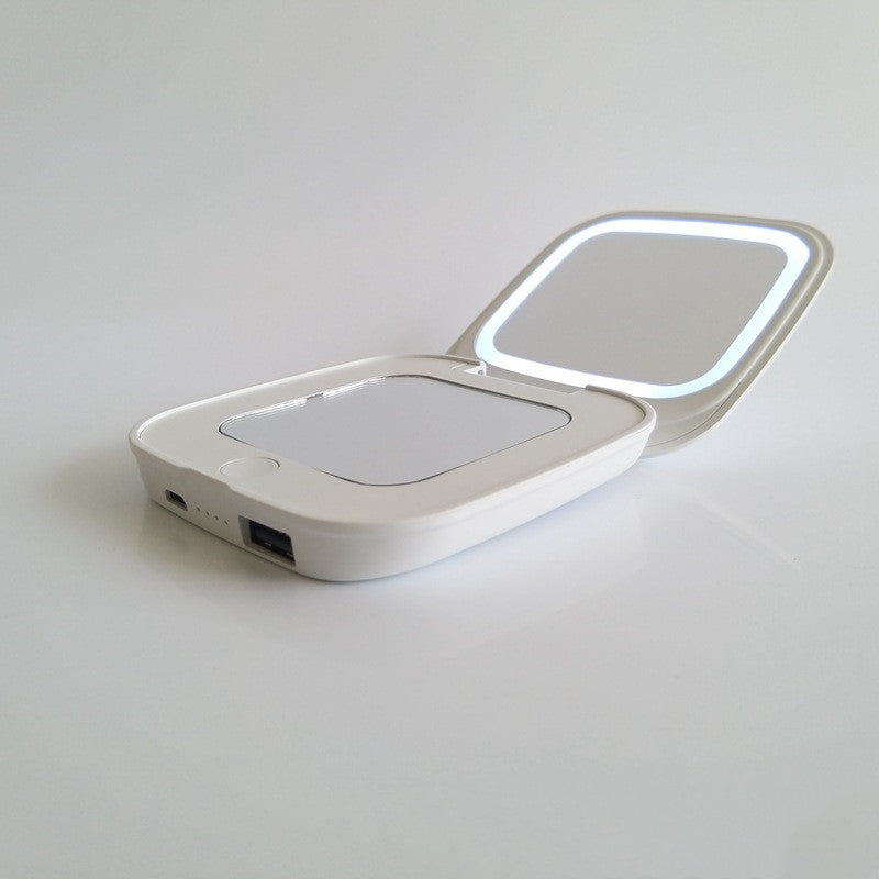 Magnifying Illuminating Folding Mirror - LED - Rechargeable USB