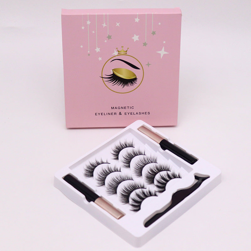 Magnetic Eyelashes & Eyeliner Set - With Applicator Tweezers