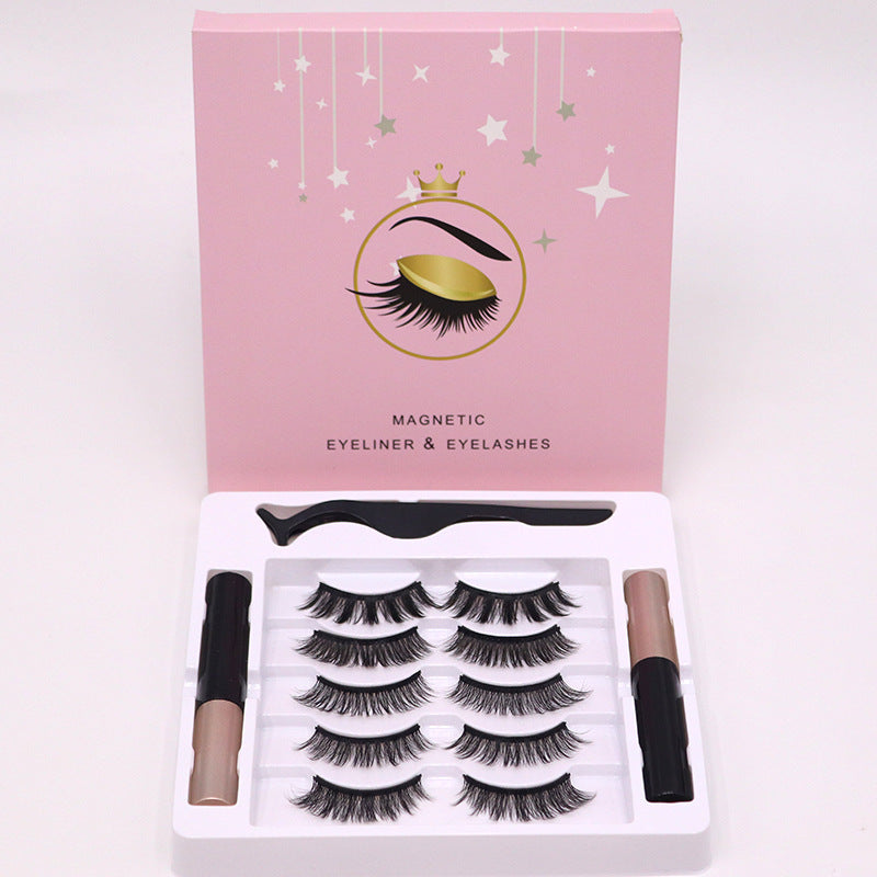 Magnetic Eyelashes & Eyeliner Set - With Applicator Tweezers