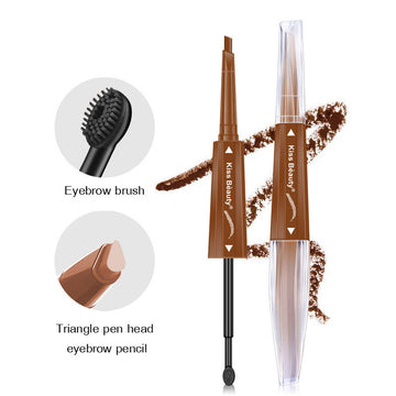 Angled Brow Pencil with Silicone Brush by Kiss Beauty - 3 Colours