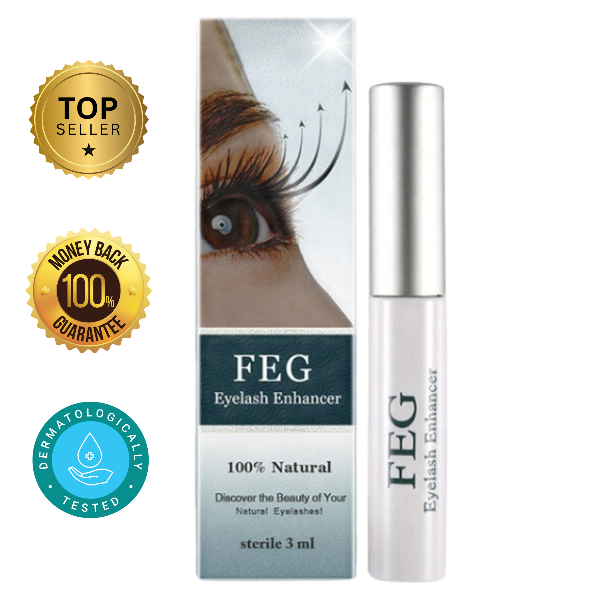 Lash & Brow Growth Serum by FEG - Collagen & Hyaluronic Acid