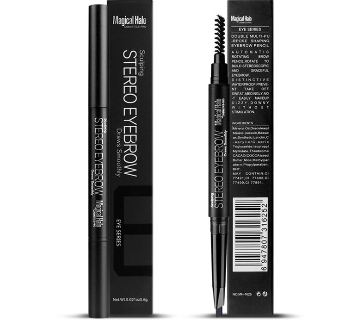 Angled Eyebrow Pencil by Magic - With Brush - Creamy Application - Long Lasting