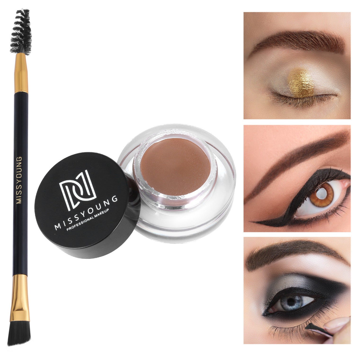 Waterproof Eyebrow Cream & Brush Set