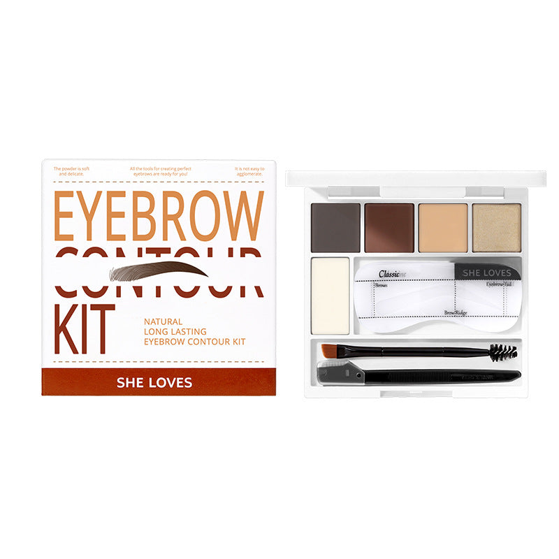 Eyebrow Contour Makeup Kit by She Loves - Brushes Included