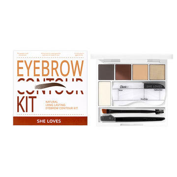 Eyebrow Contour Makeup Kit by She Loves - Brushes Included